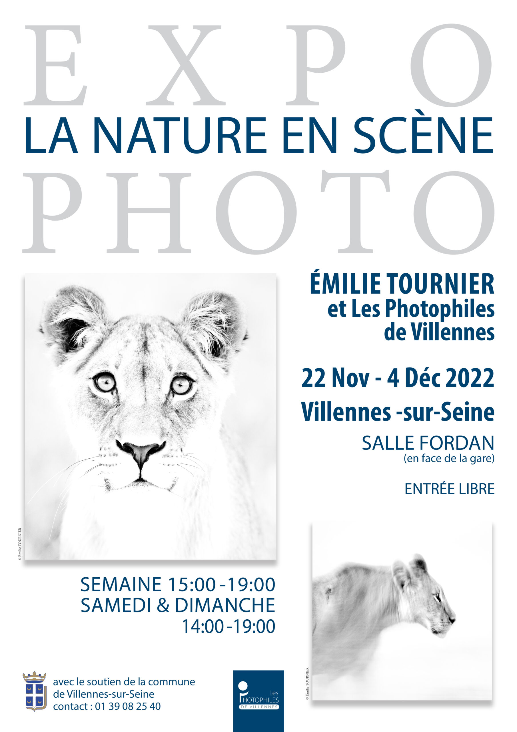 Affiche expo La nature en scène 2022 photophiles Villennes